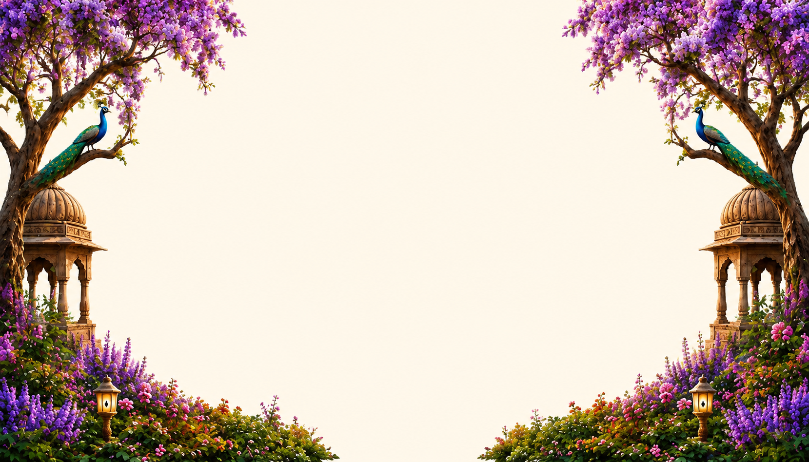 Iconic Vrindavan peacock garden frame